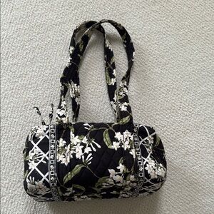 Vera Bradley Black and White Floral Shoulder Bag